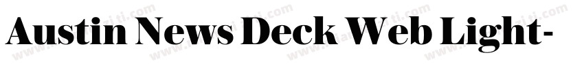 Austin News Deck Web Light字体转换